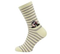 The Little Mole Stripes - Easy Socks Unisex Kids and Adults Green/Grey