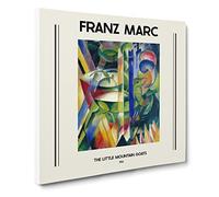 The Little Mountain Goats By Franz Marc Canvas Print | Gallery Wrapped 30mm Frame Wall Art | 20x20 inches | Ready to Hang | Classic Landscape Picture | Living Room Bedroom Lounge Office