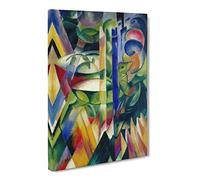 The Little Mountain Goats By Franz Marc Canvas Print | Gallery Wrapped 30mm Frame Wall Art | 24x16 inches | Ready to Hang | Classic Landscape Picture | Living Room Bedroom Lounge Office