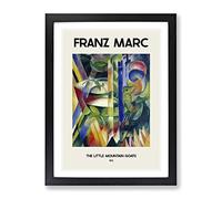 The Little Mountain Goats By Franz Marc Exhibition Museum Painting Framed Print | A3 Black Framed Wall Art | Ready to Hang | Modern Animal Picture | Living Room Bedroom Lounge Office