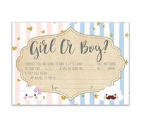 The Little Party Company Baby Shower Prediction and Advice to Parent Cards Baby Boy Or Girl (BSPNBCP)