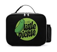 The Little Pickle Reusable Insulated Lunch Bag Tote Handbag Leather Portable Cooler Bags for Men Women