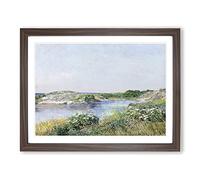 The Little Pond By Childe Hassam Classic Painting Framed Print | A3 Walnut Framed Wall Art | Ready to Hang | Classic Historical Picture | Living Room Bedroom Lounge Office