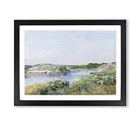 The Little Pond By Childe Hassam Classic Painting Framed Print | A4 Black Framed Wall Art | Ready to Hang | Classic Historical Picture | Living Room Bedroom Lounge Office