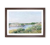 The Little Pond by Childe Hassam Framed Print | A2 Walnut Framed Wall Art | Ready to Hang | Modern Nature Picture | Living Room Bedroom Lounge Office