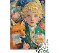 The Little Prince 1000 Pieces Wooden Jigsaw Puzzle for Adults Fun Toy Intellectual Game Home Decoration Education Game Stress Relief Toy Relaxation And Intelligence 1000pcs (75x50cm)