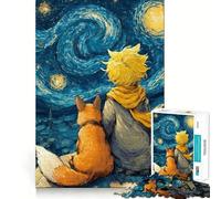 The Little Prince And Fox Stargazing 1000 Piece Jigsaw Puzzle for Teenagers Smart Game Relaxed Mind Pattern Assembly Santa Wish List (38x52cm)