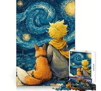 The Little Prince And Fox Stargazing Jigsaw Puzzles for Teenagers 1000 Piece Pure Logic Toy Quiet Calm Clean Cut Wall Art Decor (38x26cm)