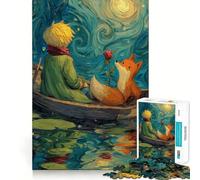 The Little Prince And The Fox Jigsaw Puzzles for Adults 1000 Piece Memory Boost Cozy Time Pattern Assembly Santa Wish List (38x26cm)
