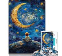 The Little Prince of The Night Sky Jigsaw Puzzles for Adults 1000,Help The Brain Exercise Addictive Toys to Cultivate Patience A Work of Art (38x26cm)