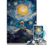 The Little Prince of The Night Sky Jigsaw Puzzles for Teenagers 1000 Pieces,Learning Educational Toy for Is Ideal As A Gift for The Whole Family 75x50cm