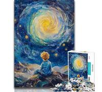 The Little Prince of The Night Sky Puzzles for Adults Teens 1000pc Puzzle,Challenging Game Toys Every Piece Is Unique - Challenging Family Fun Game 50x75cm