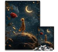 The Little Prince Under The Stars Jigsaw Puzzles 1000 Pieces for Adults Impossible Jigsaw Puzzles for Adults for Family And Friends Suitable for Ages 14 1000 PCS(75x50cm)