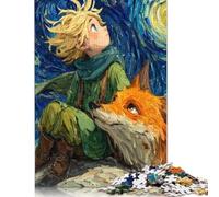 The Little Prince Wooden Jigsaw Puzzle 500 Piecess for Adults Fun Stress Relief Toy Toy Intellectual Game Education Game Decoration Challenge Educational 500pcs (52x38cm)
