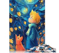 The Little Prince Wooden Jigsaw Puzzles for Adults Fun 500 Piece Toy Intellectual Game Home Decoration Education Game Stress Relief Toy Premium & Durable 500pcs (52x38cm)