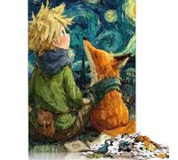 The Little Prince Wooden Jigsaw Puzzles for Adults Fun 500 Piecess Education Game Stress Relief Toy Toy Intellectual Game Home Decoration Premium & Durable 500pcs (52x38cm)