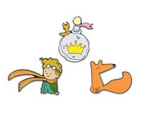 The Little Princess Enamel Brooch Pins Badge Lapel Pins Brooches Alloy Metal Fashion Jewelry Accessories Gifts, Alloy Steel, no gemstone