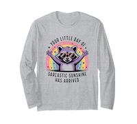 The Little Raccoon - Sarcastic Sunshine Colorful Design Long Sleeve T-Shirt