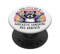 The Little Raccoon - Sarcastic Sunshine Colorful Design PopSockets Adhesive PopGrip