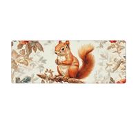 The Little Squirrel Is On The Branch Mouse Pad In Big Extended Non-Slip Rubber Base Mousepad With Stitched Edges Gaming Pc Desktop Large Mouse Pad 11.8x31.5