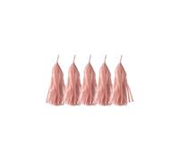 The Little Stuff DIY rainbow multiple colour paper tissue tassels garland banner home party birthday decorations 2packs 10pcs tassels (Coral)
