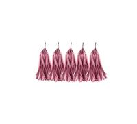 The Little Stuff DIY rainbow multiple colour paper tissue tassels garland banner home party birthday decorations 2packs 10pcs tassels (Burgundy)