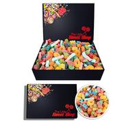 The Little Sweet Shop Random Fizzy Vegan Jelly 1kg Hamper Gift Box, Pick n Mix Retro Jelly Sweets for Christmas, Valentines, Birthday, Easter, Kids, Thank You, Congratulations (Candy)