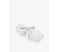 The Little Tailor The Little Tailor Brand-Patch Pointelle-Detail Cotton Blanket White 1Size