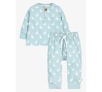 The Little Tailor The Little Tailor Bunny Long-Sleeve Cotton-Jersey Tracksuit 3-24 Months Blue 6-9 Months
