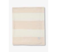 The Little Tailor The Little Tailor Stripe Chunky Cotton-Knit Baby Shawl Pink Cream 1Size