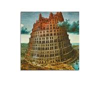 The Little Tower of Babel By Pieter Bruegel The Elder Poster Picture Print Wall Art Painting Canvas Artworks Gift Idea Room Aesthetic 12x12inch(30x30cm)