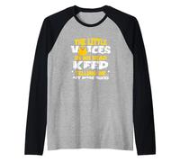 The little voices in my head keep telling me get more ducks Raglan Baseball Tee