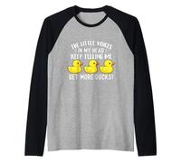 The Little Voices in My Head Keep Telling Me Get More Ducks Raglan Baseball Tee