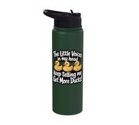 The Little Voices in My Head Keep Telling Me Get More Ducks Stainless Steel Insulated Water Bottle