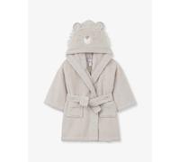 The Little White Company The Little White Company Lion-Embroidered Cotton Robe 6-12 Months Pebble 0-6 Months