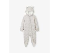 The Little White Company The Little White Company Star-Embroidered Hooded Shell Pramsuit 0-24 Months Pebble 6-9 Months