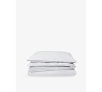The Little White Company The Little White Company Star-Print Reversible Double Cotton Bedding Set Cloud Grey Double