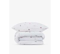 The Little White Company The Little White Companyanglesey Nautical-print Single Cotton Bed Linen