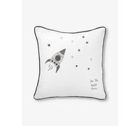 The Little White Company White/blue Space Tooth Fairy Brand-embroidered Cotton Cushion 25cm X 1 Size