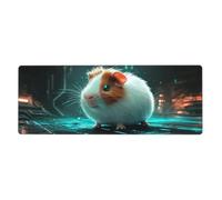 The Little White Mole Mouse Pad In Big Extended Non-Slip Rubber Base Mousepad With Stitched Edges Gaming Pc Desktop Large Mouse Pad 11.8x31.5