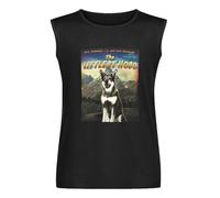 The Littlest Hobo Tee Retro Tv Show Fan Vest Tank Mens T-Shirt Black Graphic Unisex Sleeveless Tee Shirt XXL