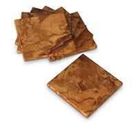 The Live Edge - Olive Wood Coasters for Drinks 6 Piece Set Coasters for Wooden Table | Rustic Coasters for Office Desk | Unique Drink Coaster For Tabletop Protection | Wooden Coasters For Coffee Table