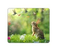 The Lively Little Rabbit Durable Desk Mouse Pads, Anti-Slip Eco-Friendly Design for Gaming and Office Use.