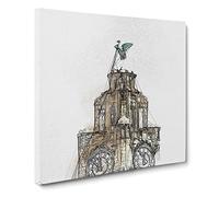 The Liver Building Liverpool Canvas Print | Gallery Wrapped 30mm Frame Wall Art | 20x20 inches | Ready to Hang | Modern Cityscape Picture | Living Room Bedroom Lounge Office