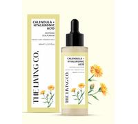 THE LIVING CO Calendula + Hyaluronic Acid Soothing Scalp Serum 65ml For Dandruff, Flaky & Dehydrated Scalp.