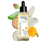 THE LIVING CO Calendula + Hyaluronic Acid Soothing Scalp Serum 65ml For Dandruff, Flaky & Dehydrated Scalp.