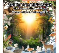 The Living Earth: A Wildlife & Nature-Inspired Coloring Book: A Depression Killer, Intricate Black & White Designs Featuring Forests, Oceans, Animals & Mindful Natural Scenes for Adults