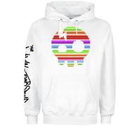 The Living Tombstone 8 Bit Rainbow Skull Hoodie white XL