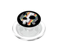 The Living Tombstone Chrome Skull PopSockets PopGrip for MagSafe
