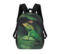 The Lizard And Dragonfly Backpack, 3D Printed School Bag, School Lunch Bag, Travel Backpack, Friends Backpack, School Backpack for Girls And Boys 17inch